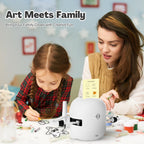 RIVGOT Drawing Robot for Kids with 150 Cards, Voice Interactive Educational Drawing Machine, Montessori Painting Learning Toys for 3 4 5 6 7 8 Year
