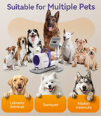 oneisall Dog Hair Vacuum Shedding Grooming Brush Kits for Pet Thick Coats