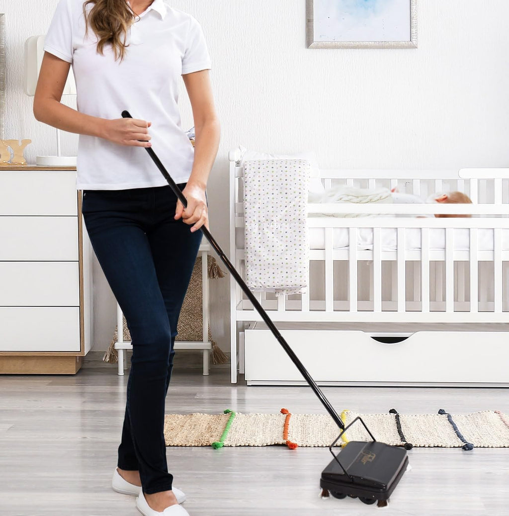 Fuller Brush 17027 Electrostatic Carpet & Floor Sweeper - 9" Cleaning Path - Lightweight - Ideal for Crumby Messes - Works On Carpets & Hard Floor