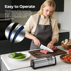 Knife Sharpener, Professional 2 Stage Electric Knife Sharpener for Quick Sharpening & Polishing, with Scissors Sharpener and Metal Dust Collection