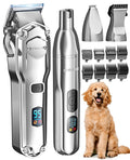 oneisall Dog Clippers for Grooming Thick/Matted Hair, 4-in-1 Grooming Kit