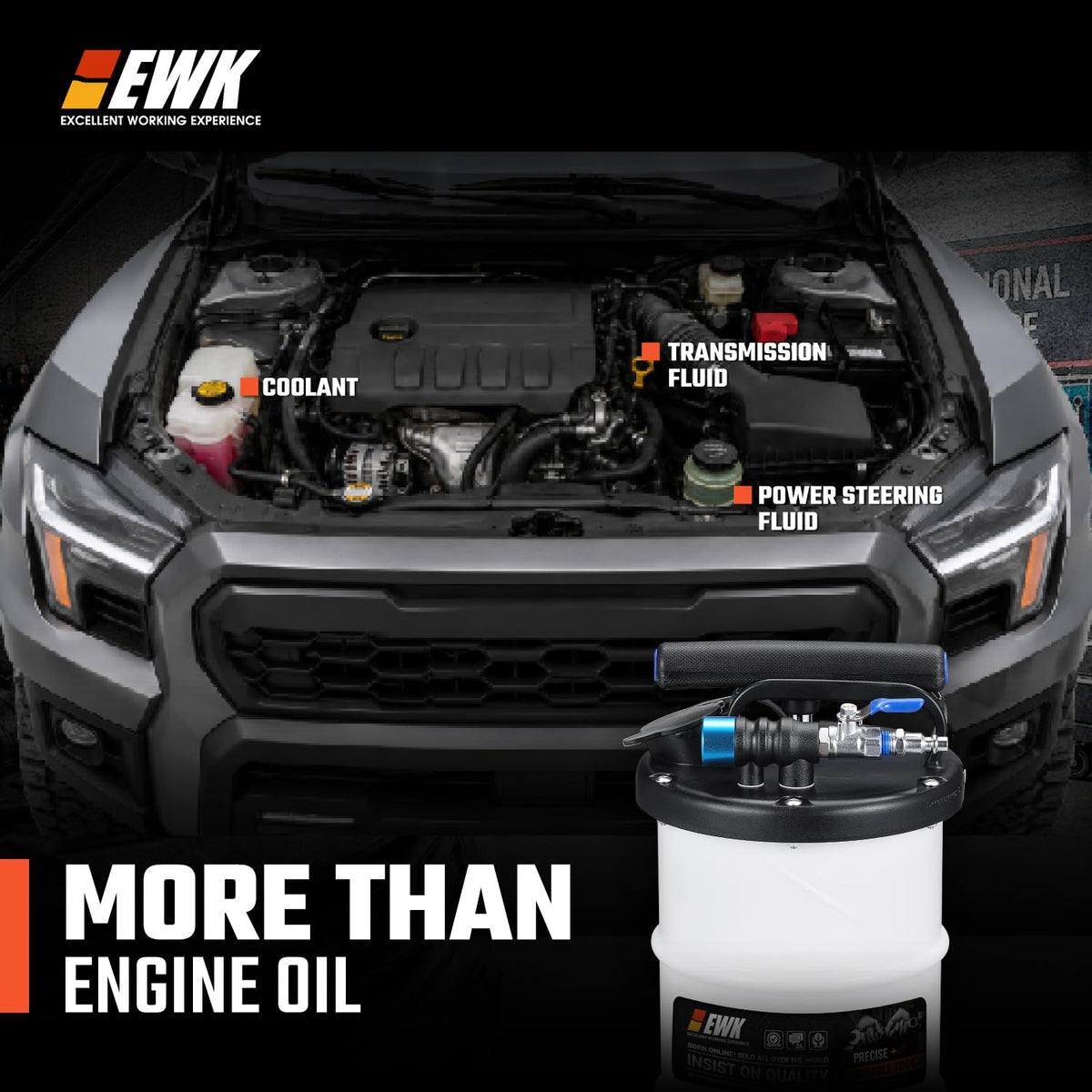 EWK 6.5L Pneumatic/Manual Oil Extractor, Oil Change Pump for Automotive