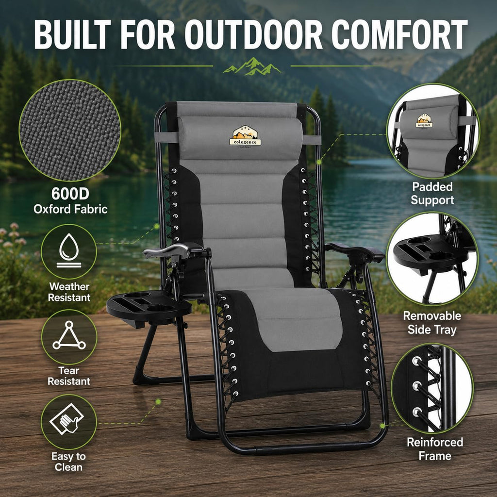 Oversized Zero Gravity Chair, 400-lb Capacity Recliner
