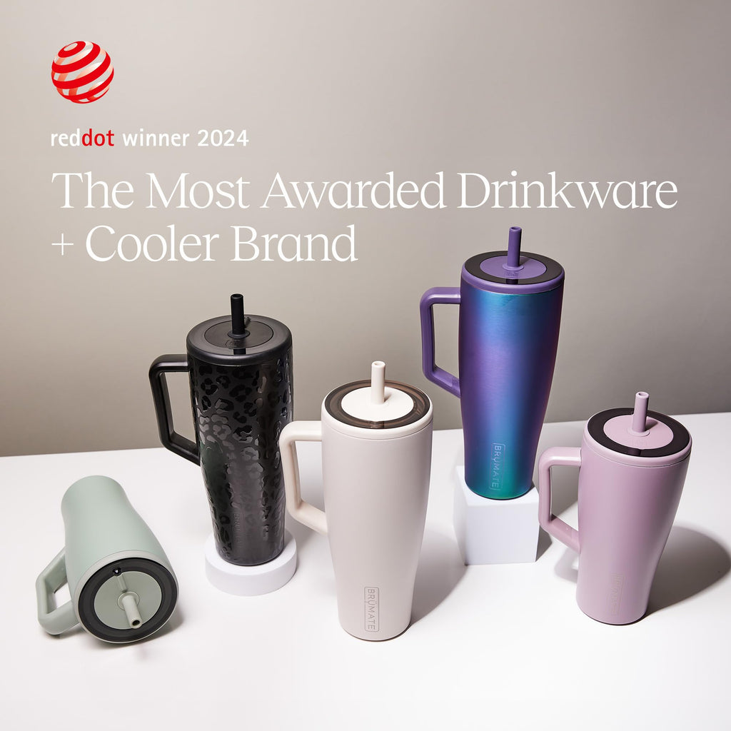 BrüMate Era 40 oz Tumbler with Handle & Straw | 100% Leakproof Insulated Water Bottle Tumbler with Lid & Flexible SoftSip Straw | Made of Stainless