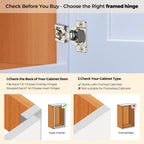Soft Close Hinges for Kitchen Cabinet Hinges, 1/2 Inch Overlay, 60 Pack