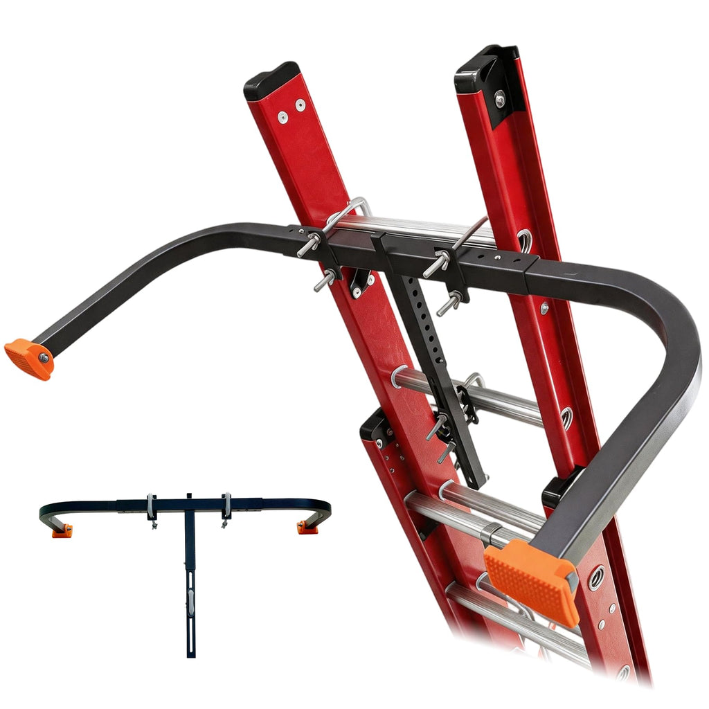 Ladder Stabilizer, Extension Ladder Stabilizer for Roof, Adjustable Ladder Standoff Attachment for Gutters, Windows, Heavy-Duty Steel Ladder
