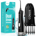 COSLUS ADA Accepted C20 Water Dental Flosser Pick, Storage Set Black