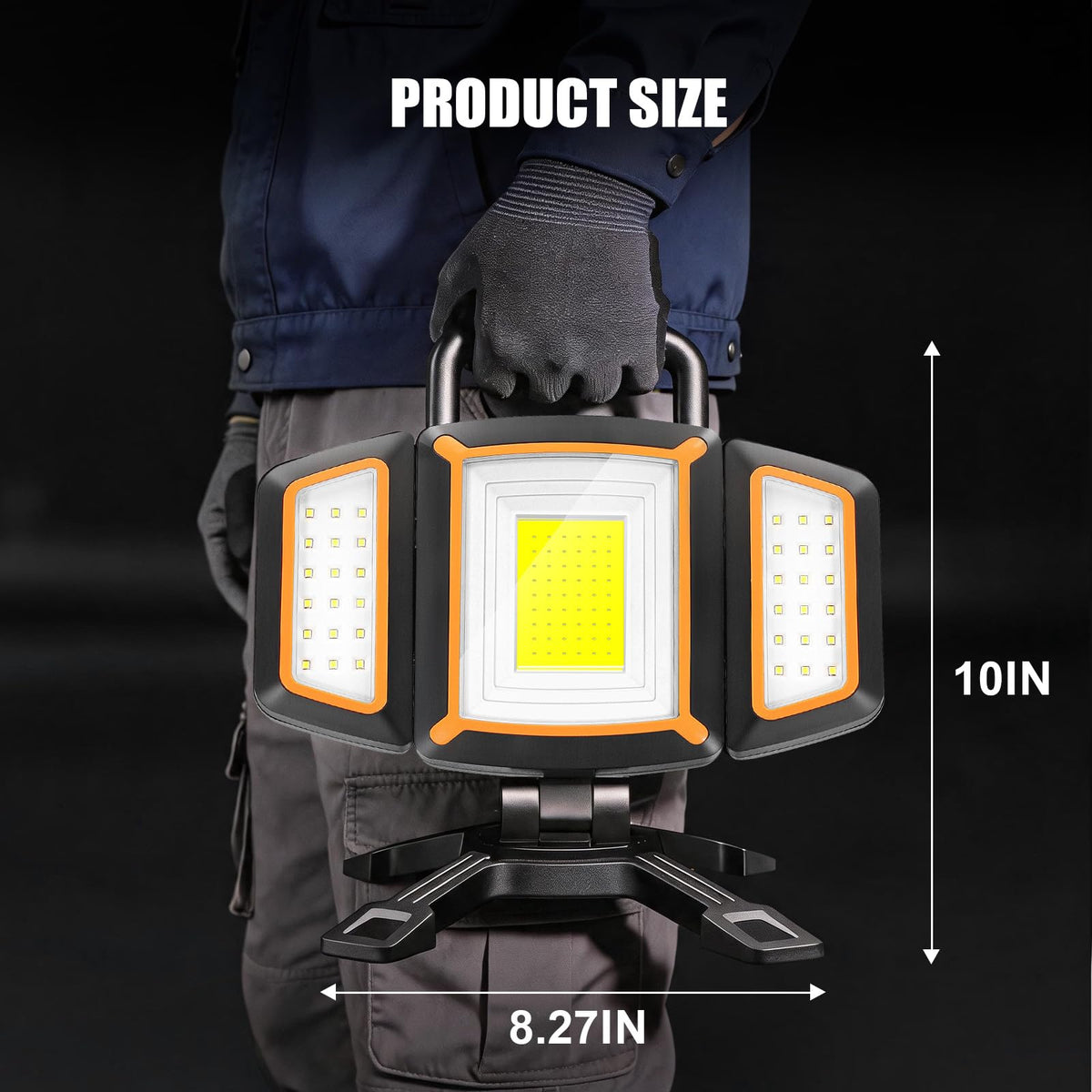 3000LM Rechargeable Work Light, Magnetic LED, Foldable & Portable