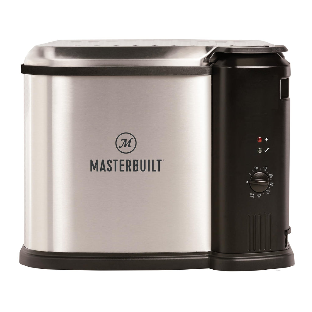 Masterbuilt® 3-in-1 10 Liter XL Electric Turkey Fryer plus Boiler and Steamer Combination with Drain Basket and Breakaway Safety Cord in Stainless