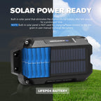 ATEM POWER Trailer Brake Controller Kit with Switch 12V 3AH LifePO4 Lithium Battery Trailer Breakaway Kit Brake Controller Bulit-in Solar Panel LED