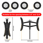 Camper Wheel Chock Stabilizer 2 Sets, Heavy Duty X-Shaped Stabilizer