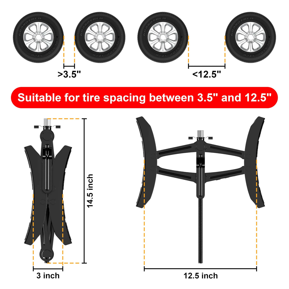 Camper Wheel Chock Stabilizer 2 Sets, Heavy Duty X-Shaped Stabilizer