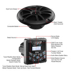 BOSS Audio Systems MCKGB450B.6 Marine Boat Stereo, 6.5 Inch Speakers (Pair)