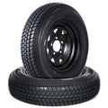 Garvee 2-Pack ST175/80D13 Trailer Tires with Black 13" Spoke Wheel