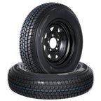 Garvee 2-Pack ST175/80D13 Trailer Tires with Black 13" Spoke Wheel