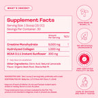Peach Perfect Creatine for Women – Micronized Creatine Monohydrate Powder with BCAA & Collagen for Glute Strength Support, Boosts Energy, Focus