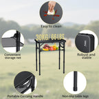 Folding Camping Table, 24"X 16" Adjustable Height Small Folding Table