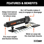 CURT 17200 Trailer Sway Control Kit for Weight Distribution Hitches