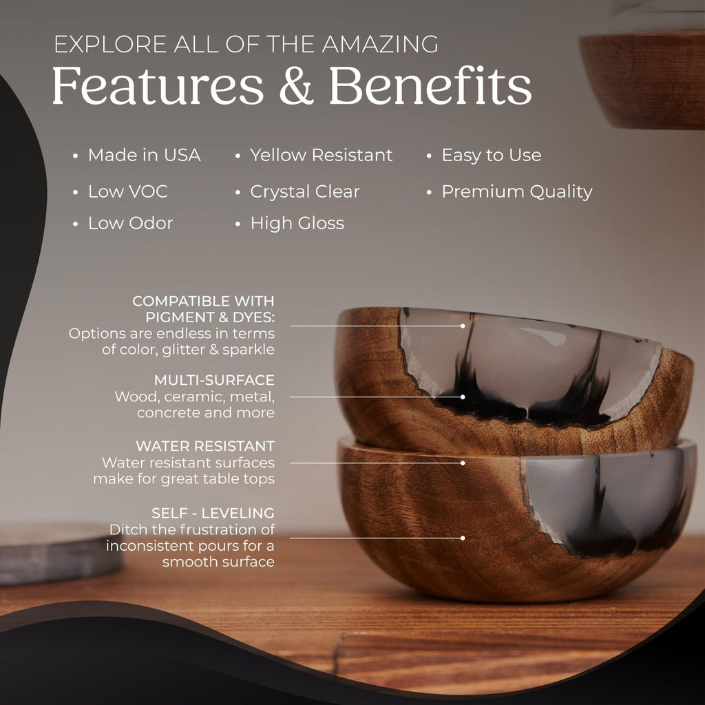 Table Top Epoxy Resin Kit 2 Gallon for Bar Top & Coatings