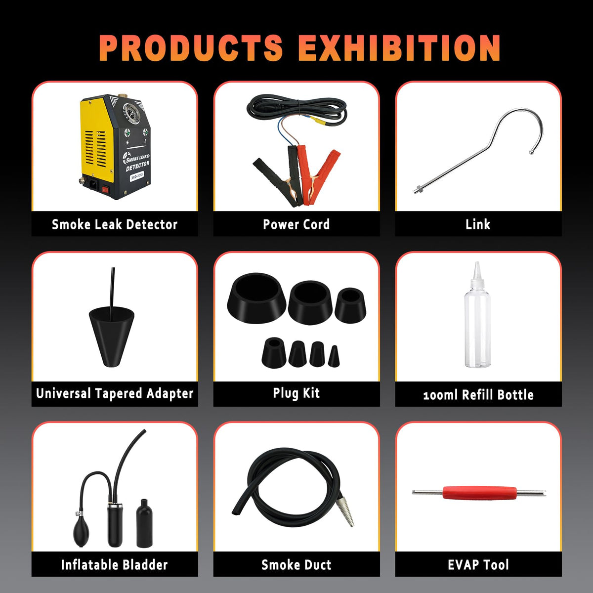 Smoke Machine, All Accessories & Built-in Air Pump, Pressure Gauge