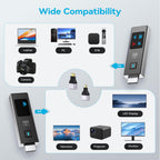 2026 New Wireless HDMI Transmitter and Receiver, 360FT/110M Extender 4K Decode 1080P@60Hz Output with LED Display, Plug&Play 5.8+2.4G Streaming