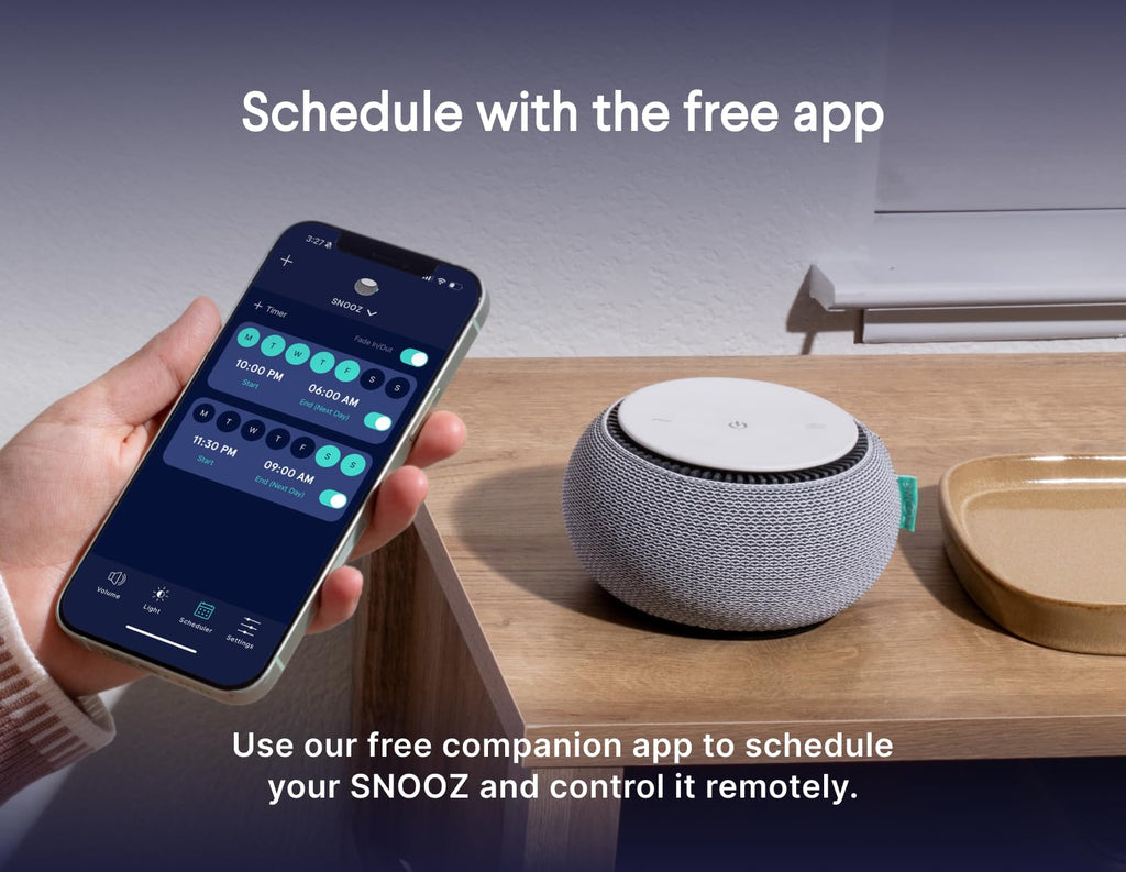 SNOOZ Original Smart White Noise Sound Machine, Real Fan Inside for Sleep