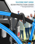 PAULINN Ebike Rack for Tow Hitch, Heavy Duty 2 Bike Folding Bicycle Car SUV Racks for E Bike,Fat Tire and Standard, 2" Hitch Receiver, 200 LBS
