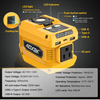 220W Power Inverter Compatible with Dewalt 20V Battery