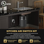 Garbage Disposal Air Switch Kit - UL Listed Wireless Sink Top Button, Champagne Bronze Finish, Compatible with Delta Faucet Champagne Bronze