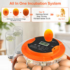 18 Egg Incubators for Hatching Eggs, Automatic Egg Turning and Humidity Control Incubator for Hatch Chicken Duck Quail Pigeon Pheasant Partridge Home