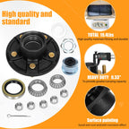 2 Sets 3500Lbs Axle Trailer Hub Kit 5 Bolt 4.5",5 Lug Trailer Hub Fit 1-1/16" to 1-3/8" Trailer Tapered Spindle,Boat Trailer Hubs 5 Lug,Trailer Wheel
