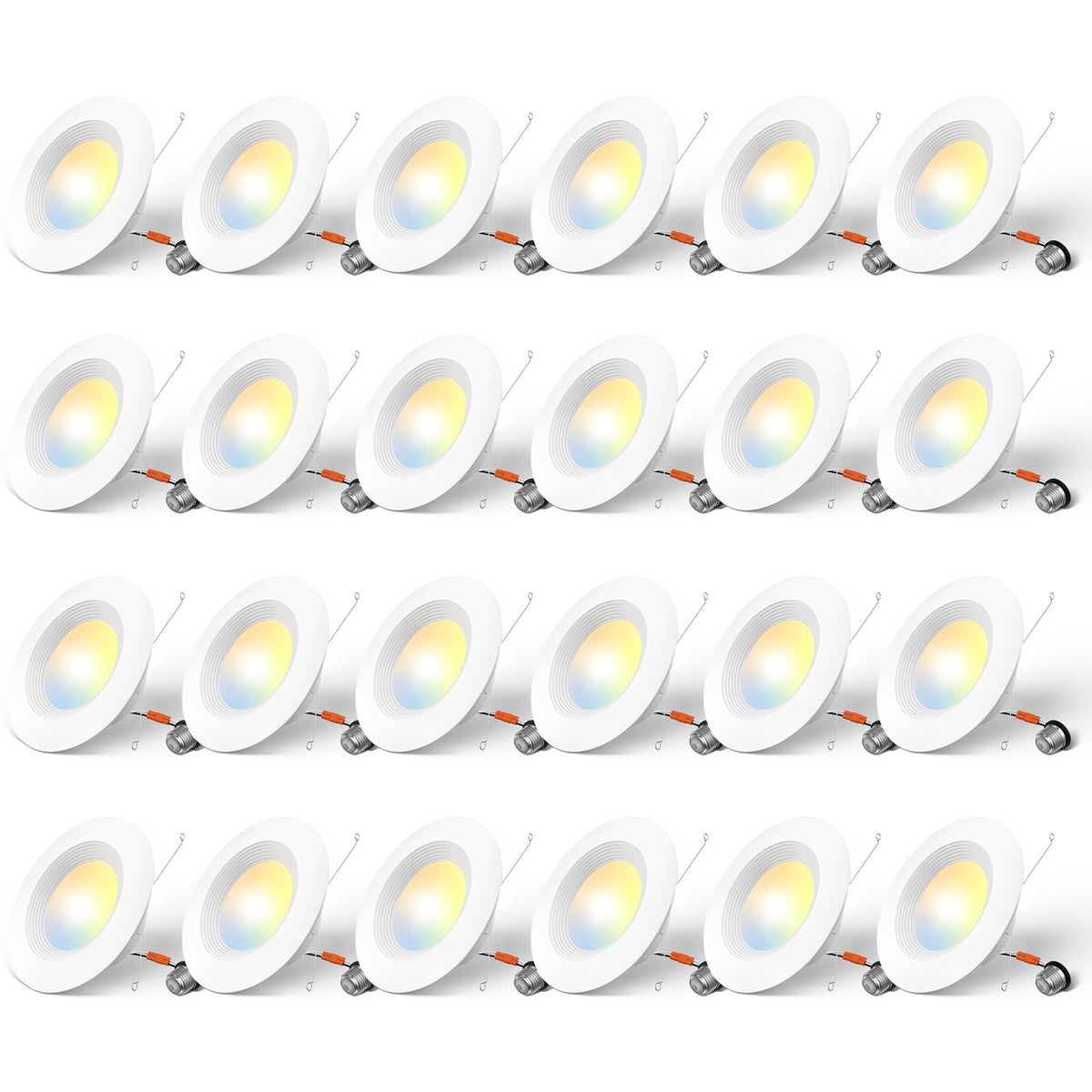 Amico 24 Pack 5/6 inch LED Recessed Lighting, Retrofit Can Lights, White