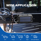 ATEM POWER Trailer Brake Controller Kit with Switch 12V 3AH LifePO4 Lithium Battery Trailer Breakaway Kit Brake Controller Bulit-in Solar Panel LED