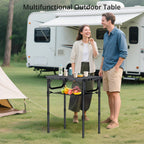 Folding Camping Table, 24"X 16" Adjustable Height Small Folding Table
