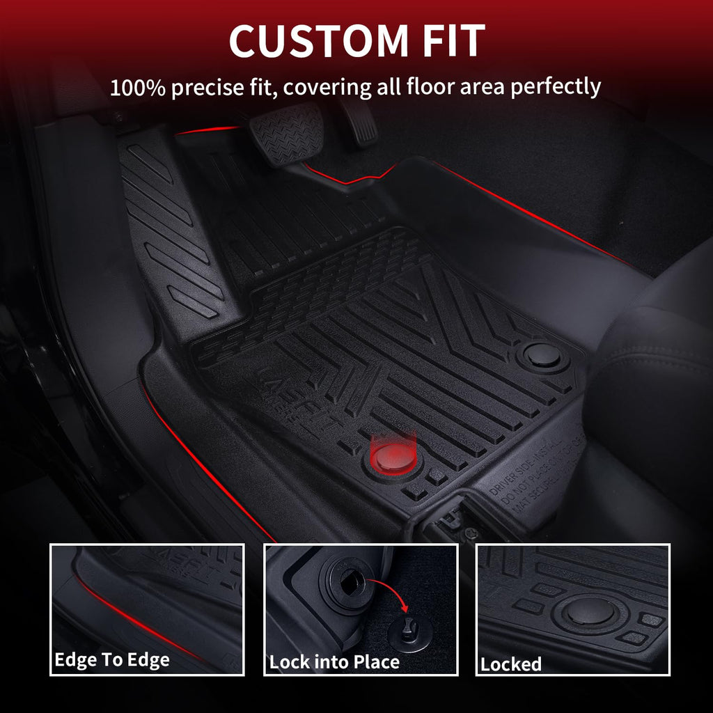 LASFIT Floor Mats for Toyota Tacoma 2024 2025 2026 Double Cab Auto Tran Gas