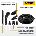 DEWALT 8-Piece Car Detailing Vacuum Hose Accessory Kit, DXVA13-0801