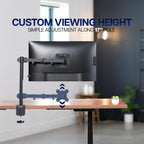 VIVO Single 13 to 38 inch Ultrawide Monitor Arm Desk Mount, Regular Screens up to 32 inches, 22 lbs capacity, Fully Adjustable Stand with C-Clamp and