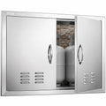 VEVOR Outdoor Kitchen Doors 30W x 21H Inch 304 Stainless Steel Double Doors