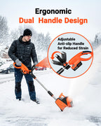 VOLTASK Cordless Snow Shovel, 24V | 13-Inch | 4-Ah Cordless Snow Blower, Battery Snow Blower with Directional Plate & Adjustable Front Handle (4-Ah