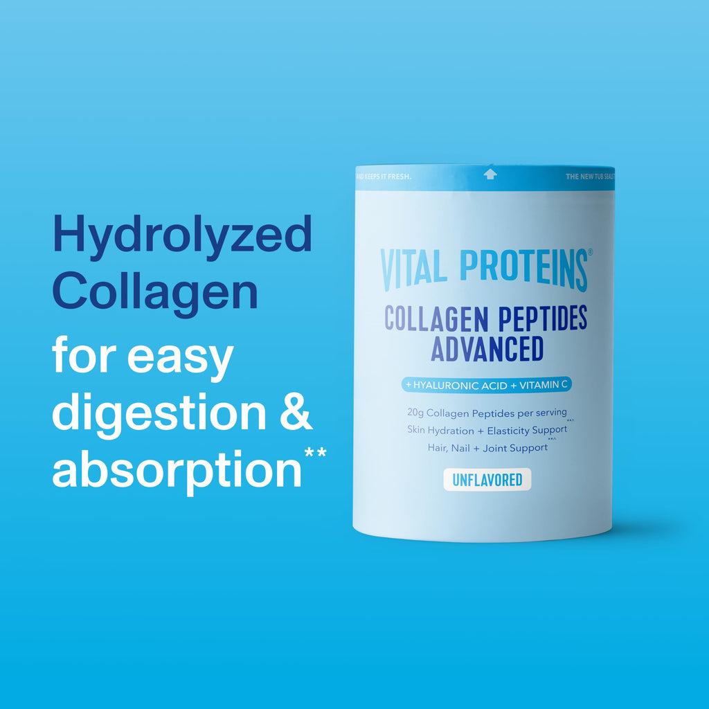 Vital Proteins Collagen Peptides Powder Advanced, Unflavored, 20oz
