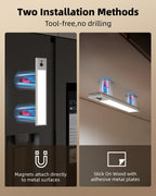EZVALO 5-Pack 10inch Under Cabinet Lighting, 2400mAh Rechargeable Motion Sensor Light, Magnetic Closet Lights with Dimmable & 3 Color Temps, Wireless