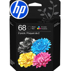 HP 68 Black/Tri-Color Ink Cartridges (2-Pack) | Works with Envy 6100e, 6500e Series | 6L6S2TN | Packaging May Vary