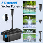 Pond Filter with Pump Fountain Kits, 660GPH Pond Filter with 40W Pond Pump & Fountain Kit, Koi Pond Filters for Outdoor Ponds Clean, Clear, and Add