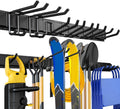 48" Garage Tool Organizer Wall Mount, 440lbs Garden Garage Storage Garage Organization with Adjustable Heavy Duty Hanging Hooks, Yard Rack Hanger