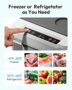 EUHOMY 12QT 12 Volt Refrigerator, Portable Car Fridge with App Control