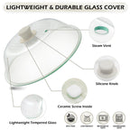 OeC 11.5 inch - Lighter Weight Tempered Glass Microwave Splatter Food Cover