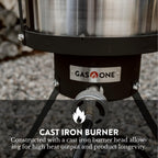 GasOne 30QT Turkey Fryer Set and Seafood Boil with Propane Gas Burner, Perforated Basket – Perfect Outdoor Cooker for Crawfish, Crab, Shrimp, Lobster
