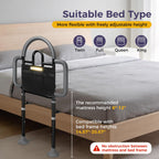 Bed Rails for Elderly Adults, 400lbs Load with Motion Sensor Light