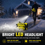 40V Brushless Cordless Snow Shovel, 13Inch Electric Snow Blower with 3 * 4.0 Ah Battery and Charger, Battery Powered Snow Shovel with 25FT Throw