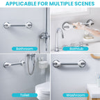 TAILI Grab Bars for Shower,Suction Shower Handles Rails,2 Pack,16.8",Grey